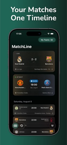 Your matches, one timeline